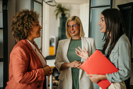 Business executives meeting at a networking event