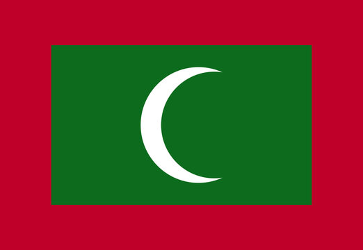 Maldives flag illustrator country flags