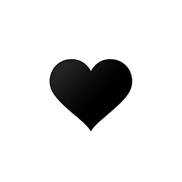 Minimalistic black heart icon on a plain background, representing love, affection, and emotion in a clean, modern design.