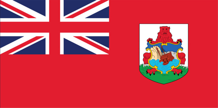 Nationall flag of Bermuda. Vector illustration
