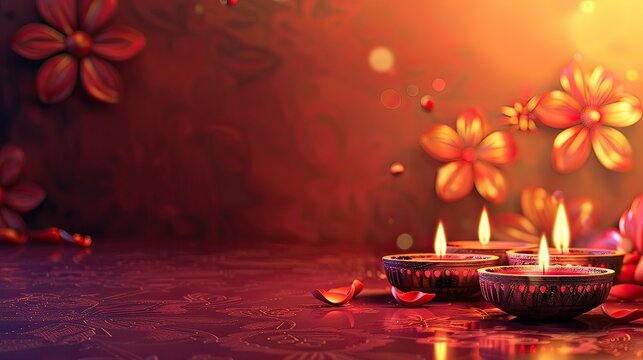 candle of diwali festive