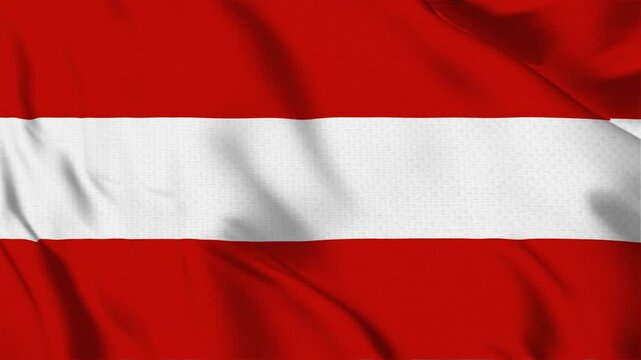 National Flag of Austria Waving 3d Animation - 4K Austria Flag. Austria Flag Fully Closeup