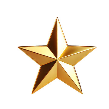 gold star isolated on white background