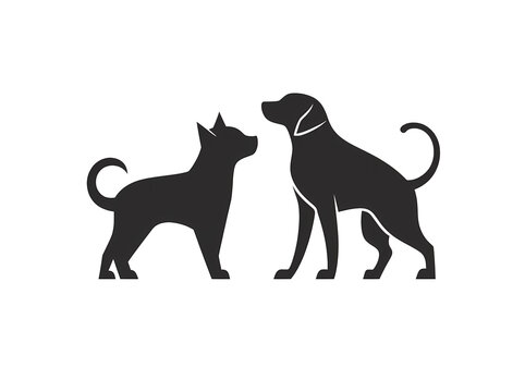 Cat and dog logo