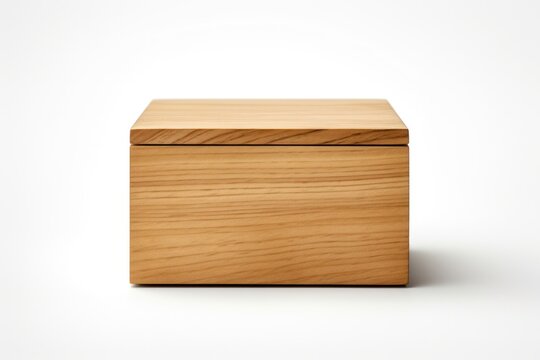 A sleek and modern wooden box with a minimalist design, ideal for storing jewelry or other small items