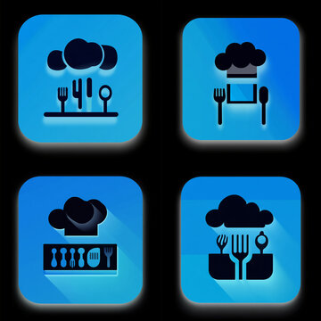 weather icon set. Generative AI illustration