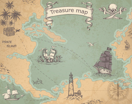 Ancient treasure map