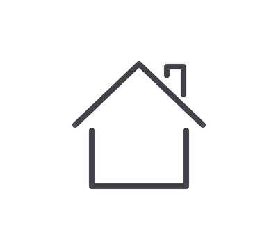 Property Line Icon. Editable Stroke.