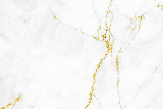 White gold marble texture pattern background with high resolution design for cover book or brochure, poster, wallpaper background or realistic business