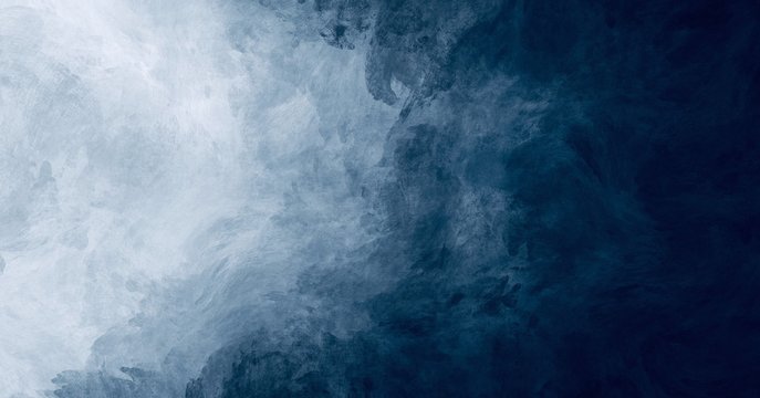 Abstract watercolor paint background dark blue color grunge  texture for background, banner