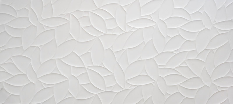 White geometric leaves 3d tiles texture Background banner panorama