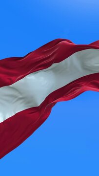 Austria flag - 3D realistic waving flag background