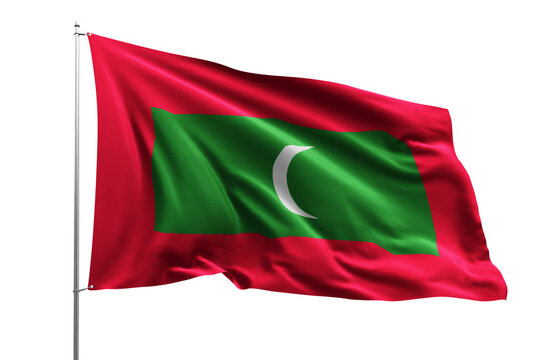 flag real realistic fabric flying wave shine country nation national pole hd transparent png maldives