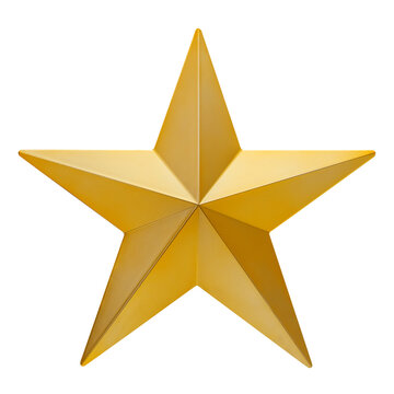 gold star isolated on white