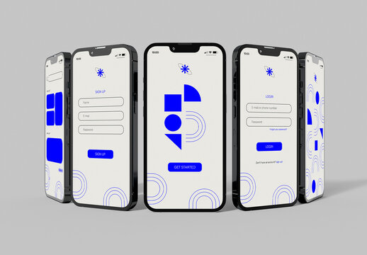 Smartphone Screens Mockup