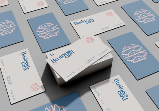 Business Card Mosaic Mockup