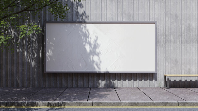 blank billboard on the street