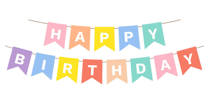 Png happy birthday banner clipart, celebration sticker design