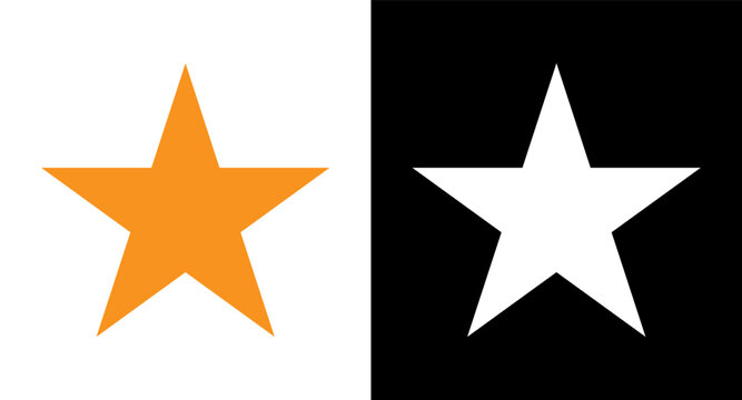 Vector star shape, star icon.