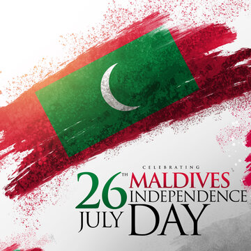 Maldives Independence Day 26 July Illustration.