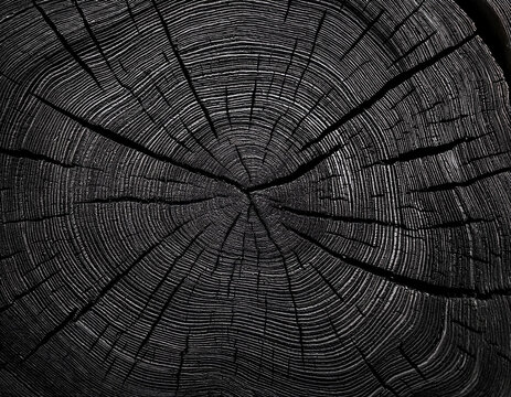 Close-up photo showing the intricate grain patterns and growth rings of a tree trunk.