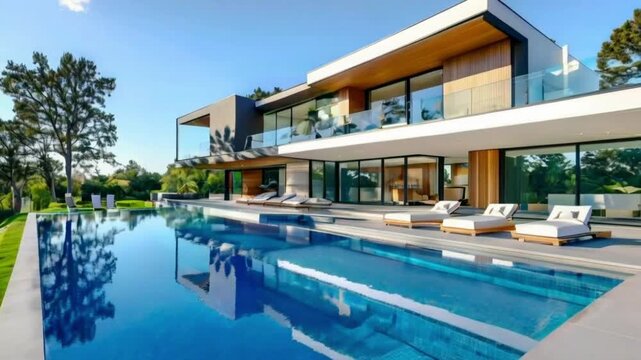 luxury house with swimming pool