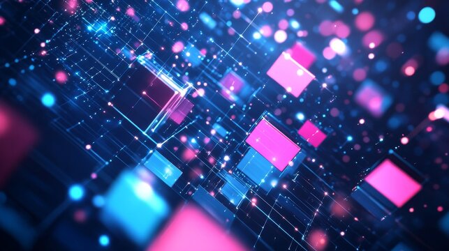 Abstract digital 3D background. Based on stock photos