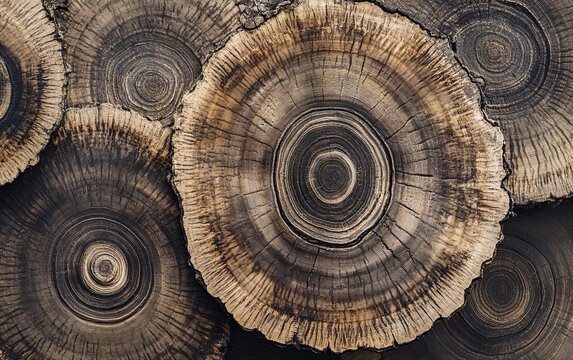 Tree Rings Texture Close up of Old Wood Natural Background