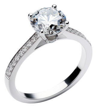 PNG Elegant diamond engagement ring