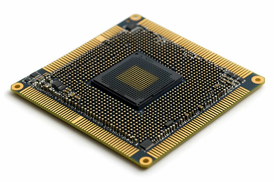 Photo CPU Socket: Electronic Circuit Board with Components