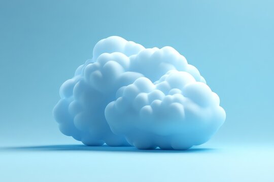 Stunning photography shot of a creative 3d cloud computing icon showcasing modern technology