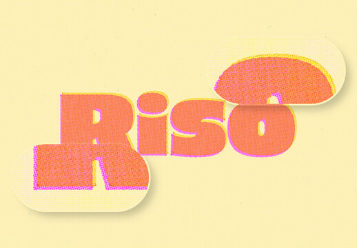 Risograph Retro Text Effect Mockup.psdt