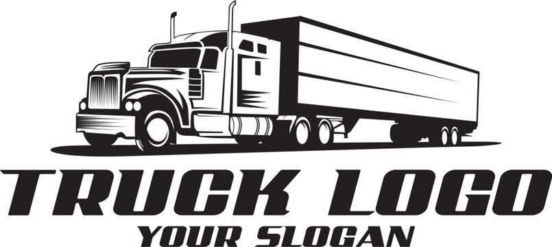 vector logo truck transportation