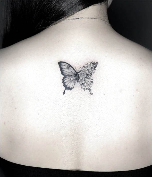 butterfly tattoos for back