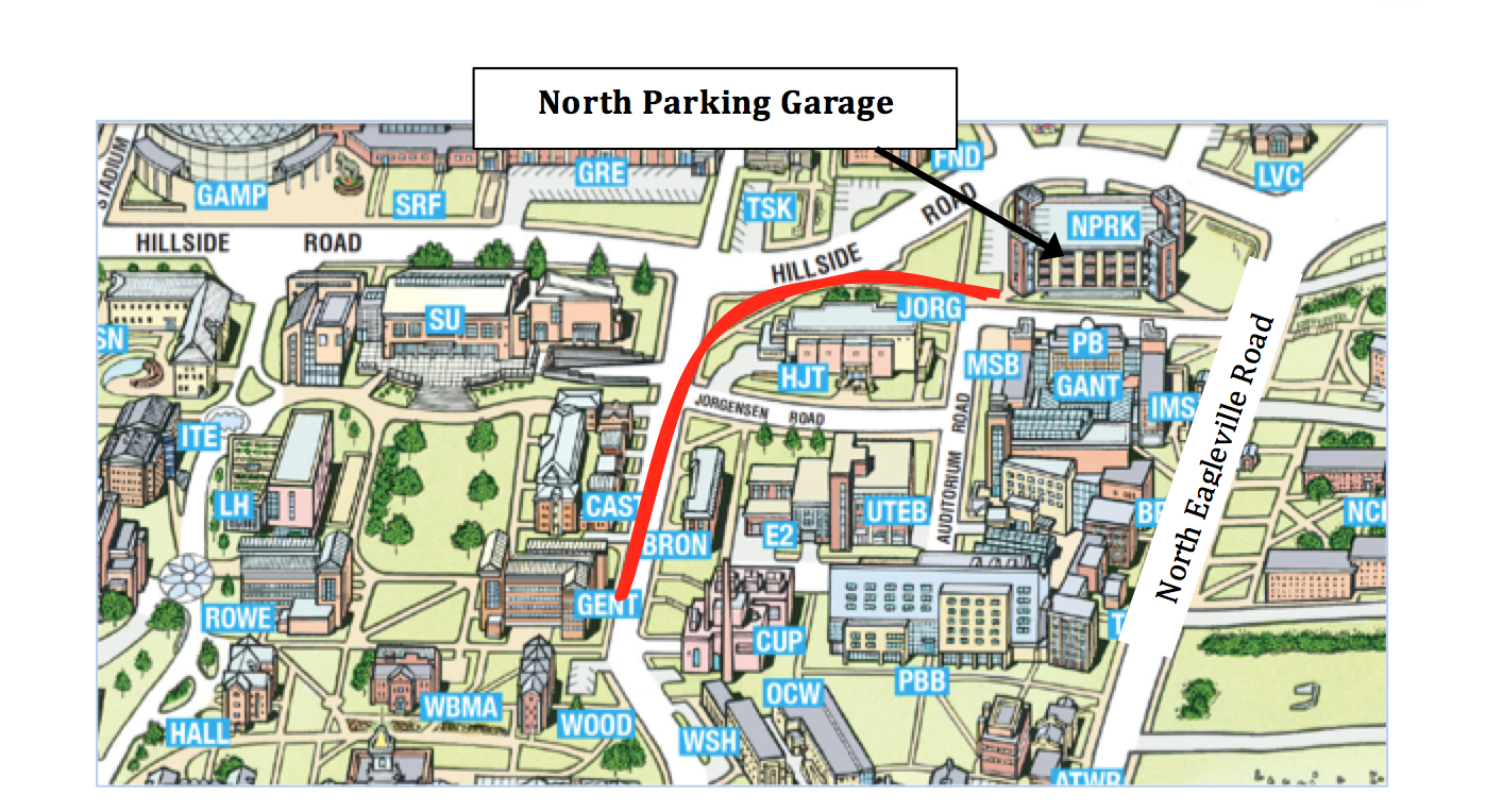 UConn Storrs Campus Map