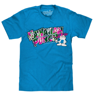 Hawaiian Punch Floral Print T-Shirt - Blue