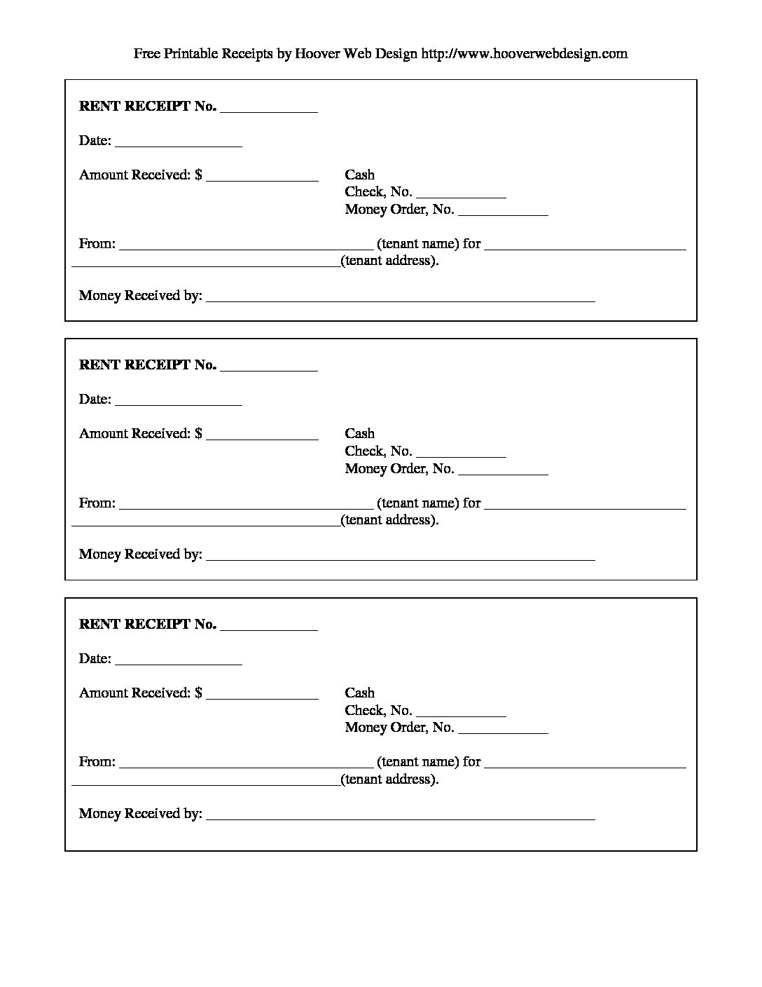 Free Fillable Cash Receipt Template Of Printable Rent Receipt | Sexiz Pix