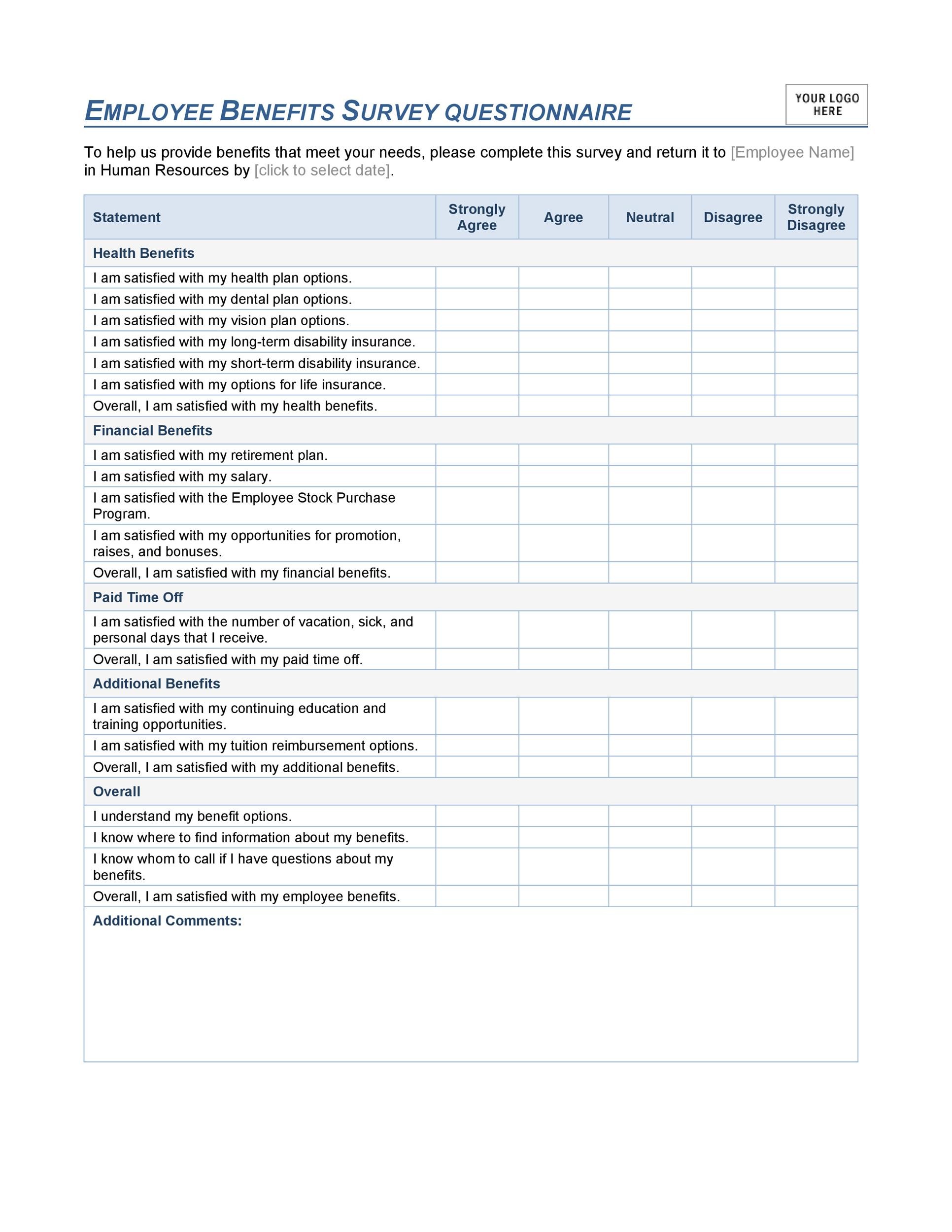 Sample Survey Questionnaire Format