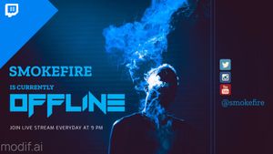 Blue Smoke Twitch Offline Banner