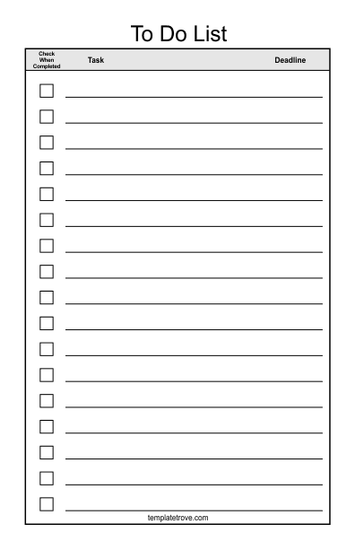 To Do Checklist Template 2