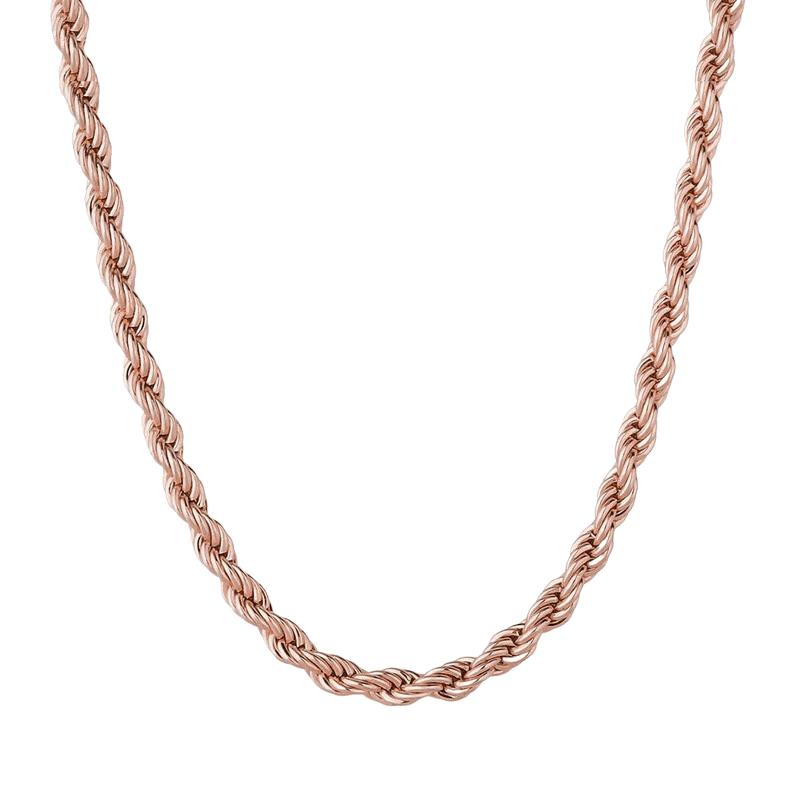 3mm Classic Rope Chain in Rose Gold