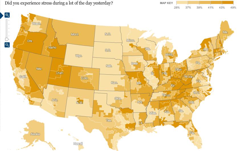 Map of U.S. Well-Being Indicators - Sociological Images