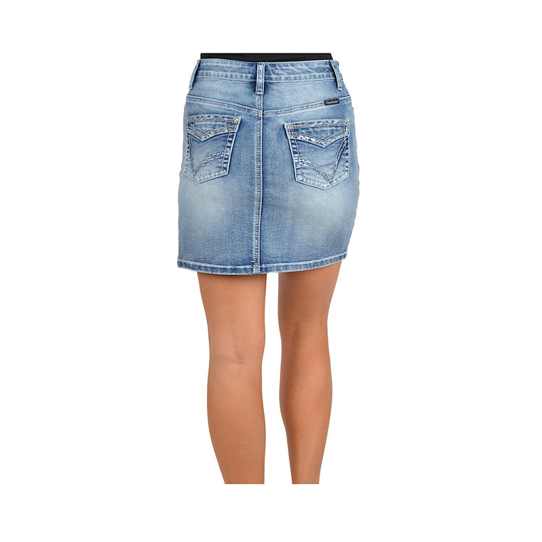 Pure Western Women's Vicki Denim Skirt Moonshine