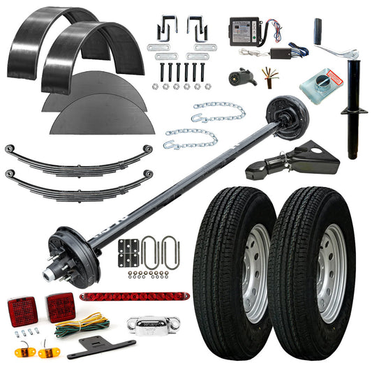 6000 lb TK Single Axle Trailer Parts Kit - 6K Capacity HD (Complete Original Series)