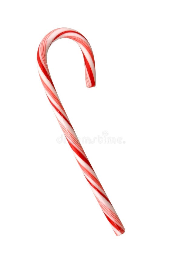 Candy Cane Isolated on White Stock Image - Image of tradition, white: 50041