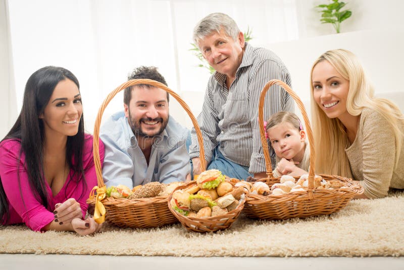 Catering at Home stock photo. Image of grandfather, carpet - 97600028