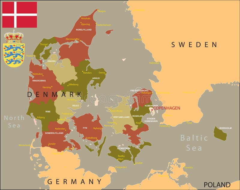 Danish Country Map