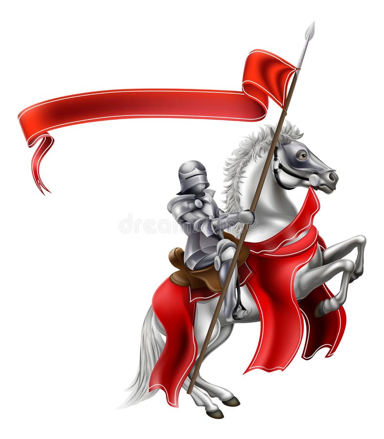 Horse Carrying Flag Clip Art