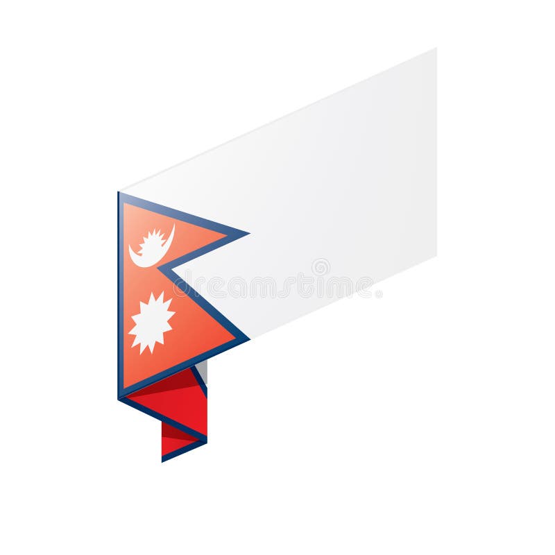 Nepal Map and Flag. a Large Group of People in the Nepal Flag Color ...