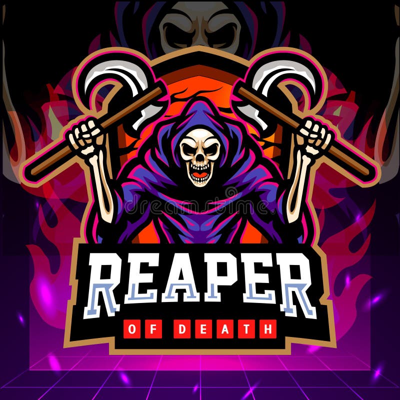 Grim Reaper Esport Logo Mascot Design. Stock Vector - Illustration of ...